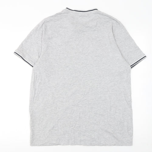 Slazenger Men's Grey Crew Neck Short Sleeve Cotton T-Shirt Size L
