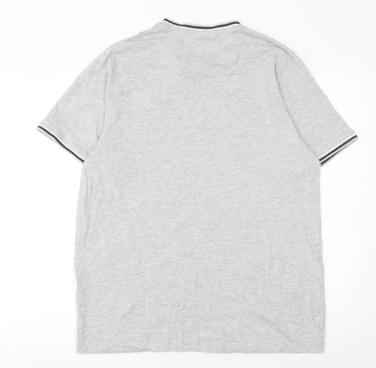 Slazenger Men's Grey Crew Neck Short Sleeve Cotton T-Shirt Size L
