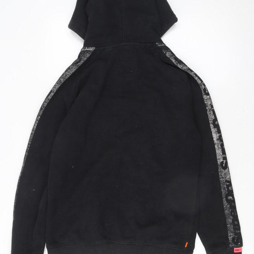 Superdry NY Black Full Zip Hoodie Womens XL Casual Hooded Sweatshirt