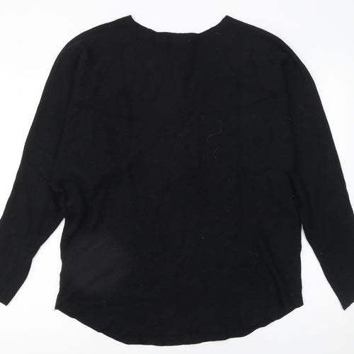 Paramour Women's Black Beaded Pullover Jumper M Long Sleeve Knit