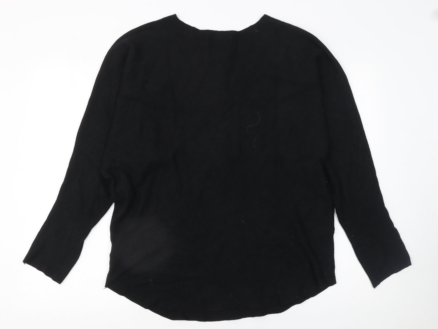 Paramour Women's Black Beaded Pullover Jumper M Long Sleeve Knit