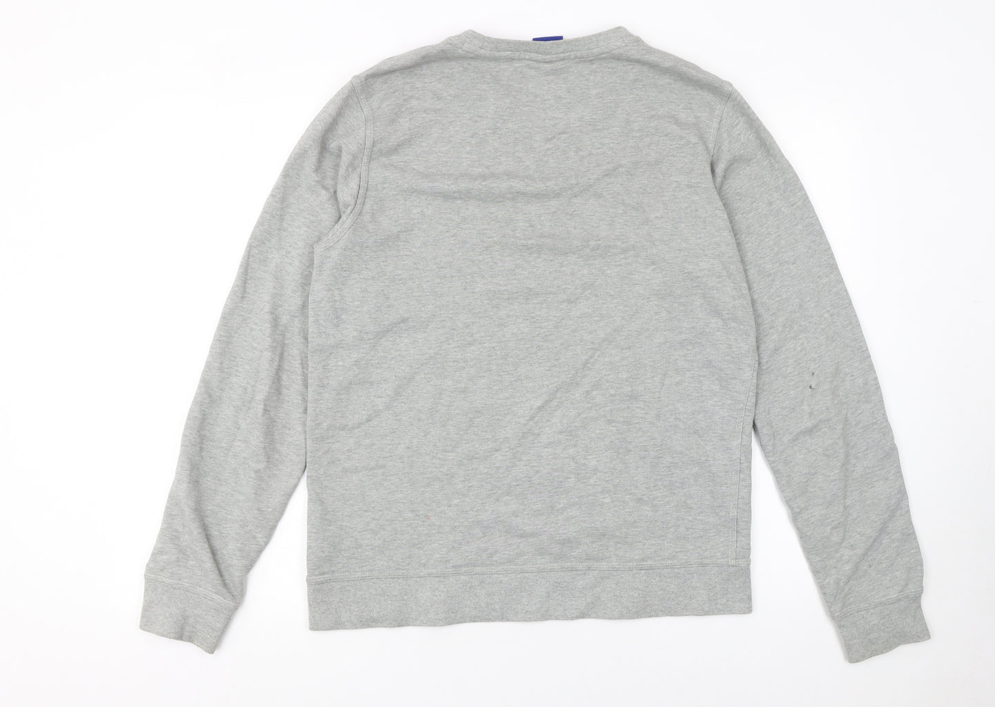 Nike Men's Grey Pullover Sweatshirt M Crew Neck Jersey Cotton
