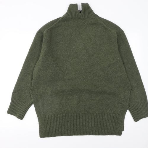 H&M Womens Green High Neck Pullover Jumper Size 12