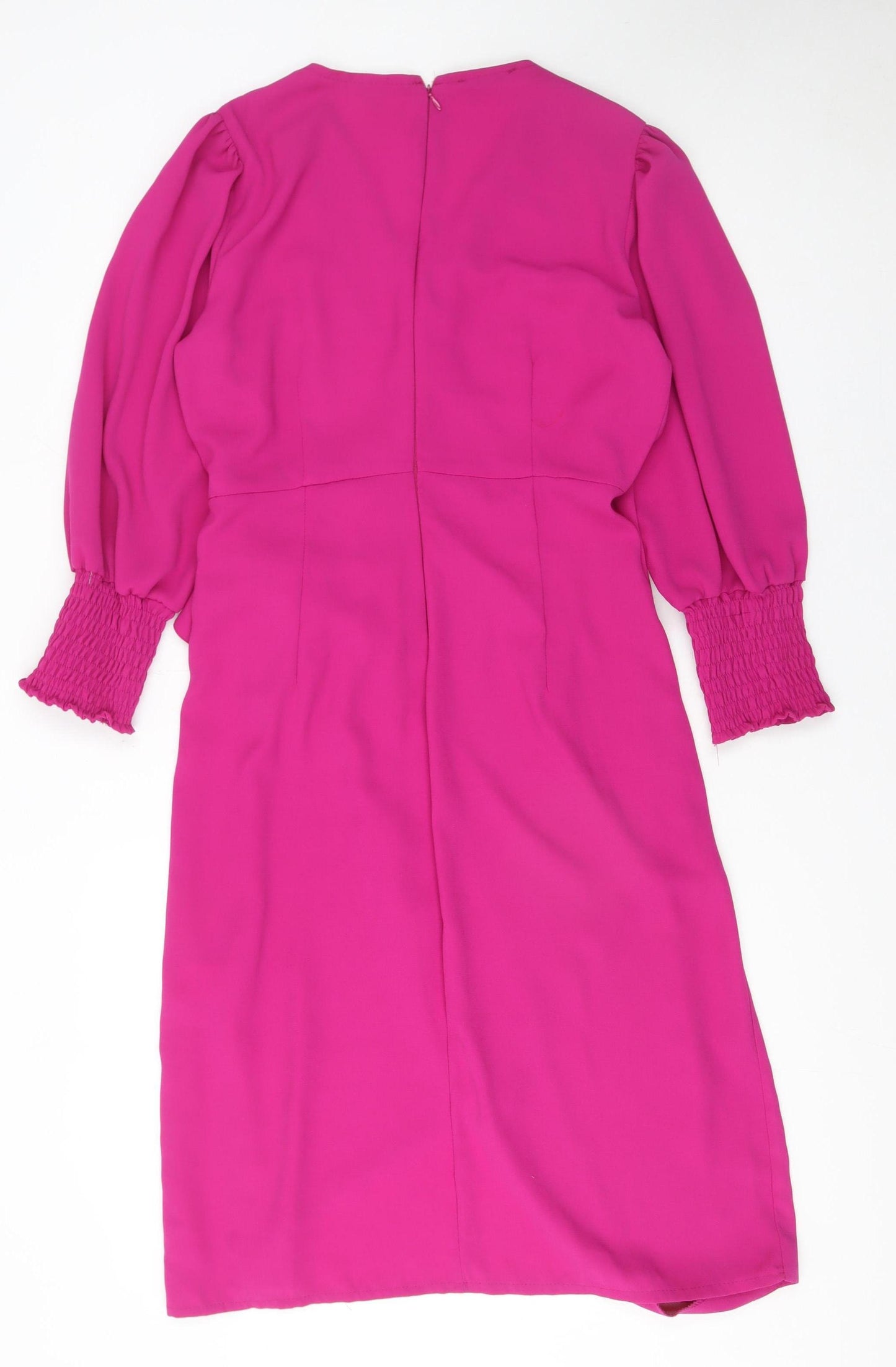 Cayro Women Pink XL Wrap Dress with Bow Belt 3/4 Sleeve