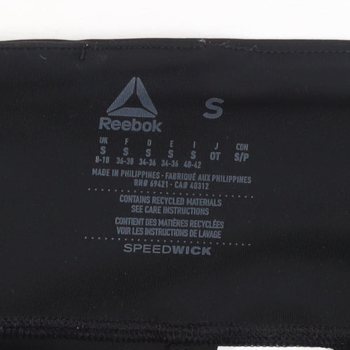 Reebok Womens Black Speedwick Leggings Size S Moisture Wicking Gym Trousers