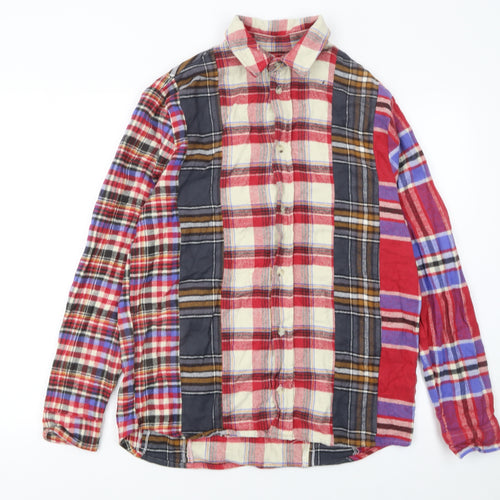 Zara Men’s Multicoloured Plaid Cotton Button-Up Shirt Size S