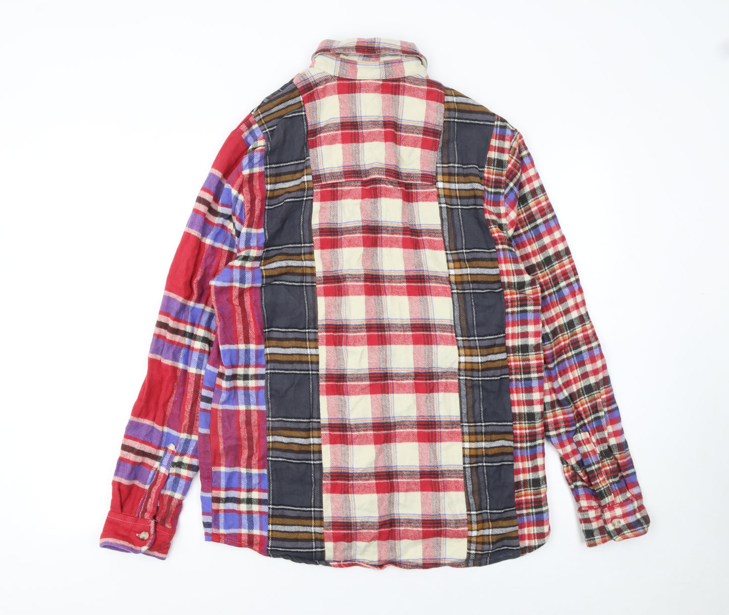 Zara Men’s Multicoloured Plaid Cotton Button-Up Shirt Size S