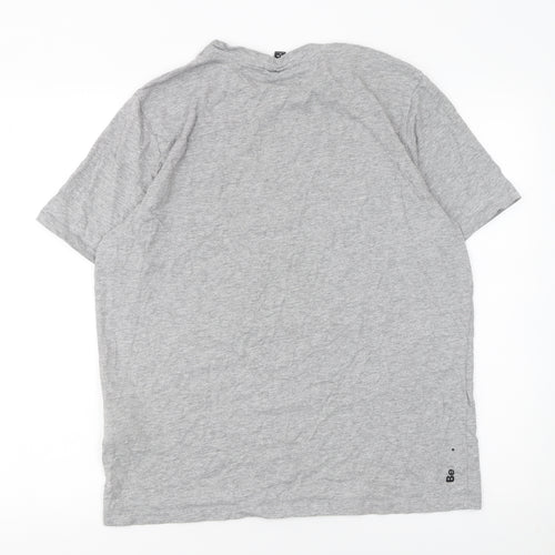 Bench Men's Grey Camouflage Graphic Print T-Shirt Size L