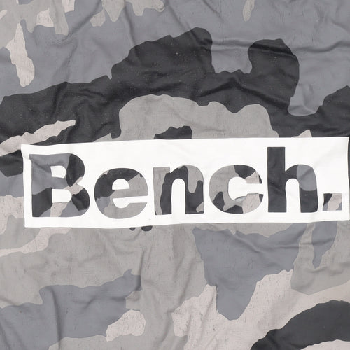 Bench Men's Grey Camouflage Graphic Print T-Shirt Size L