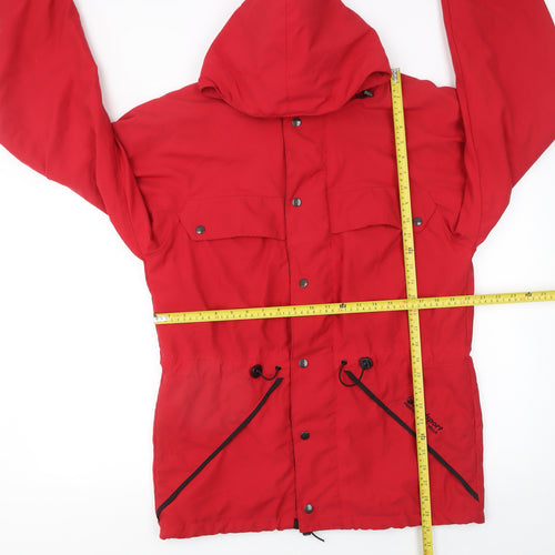Bradsport Men's Red Hooded Parka Jacket Size S Outdoor Casual