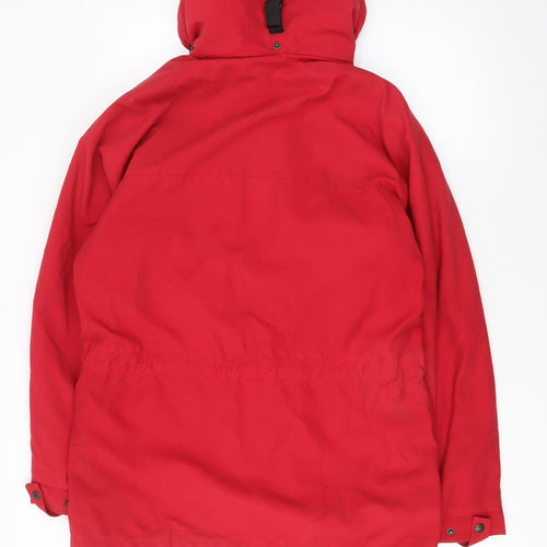 Bradsport Men's Red Hooded Parka Jacket Size S Outdoor Casual