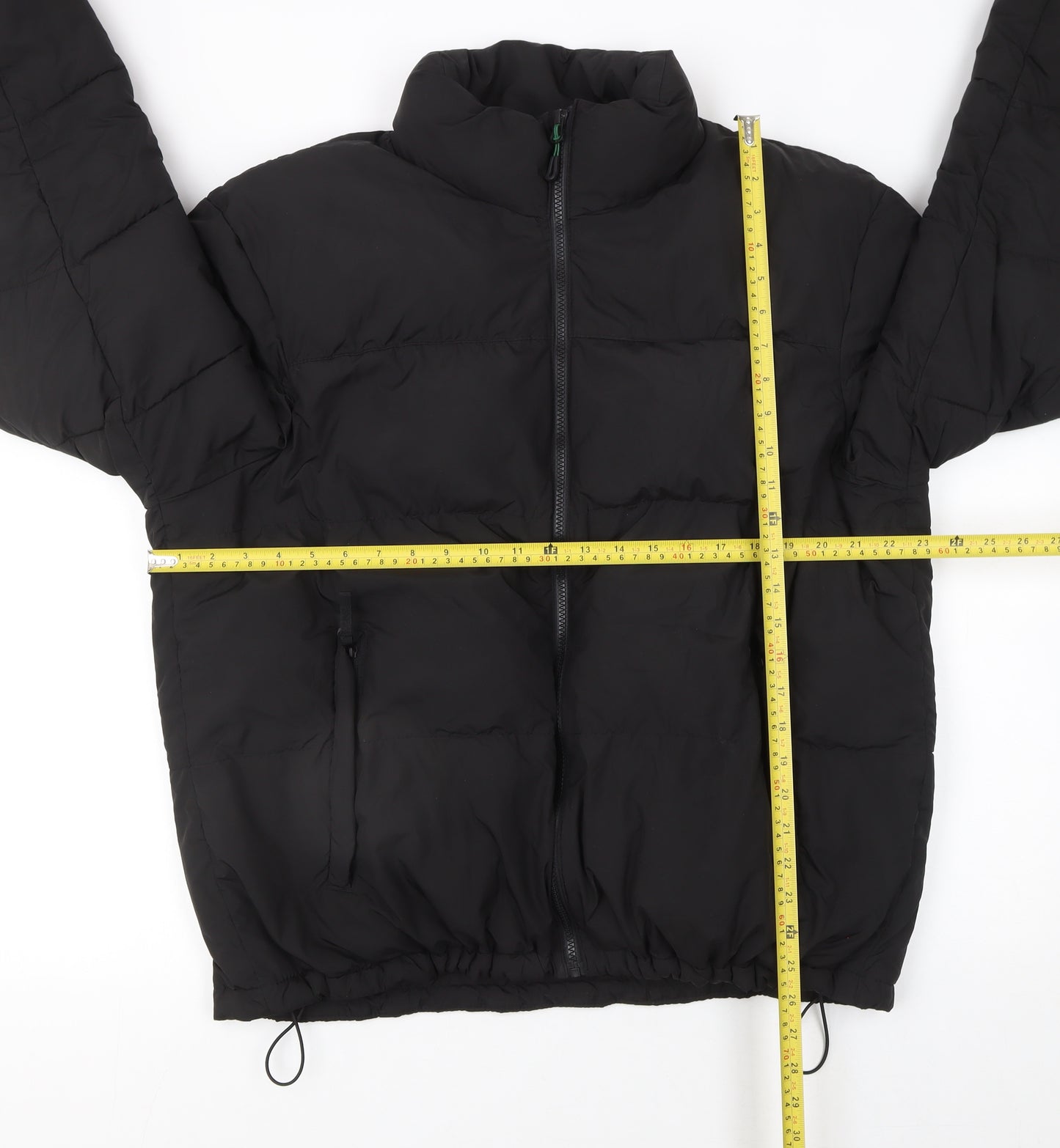 Zara Womens Black Puffer Jacket Size 14 Winter Quilted Coat