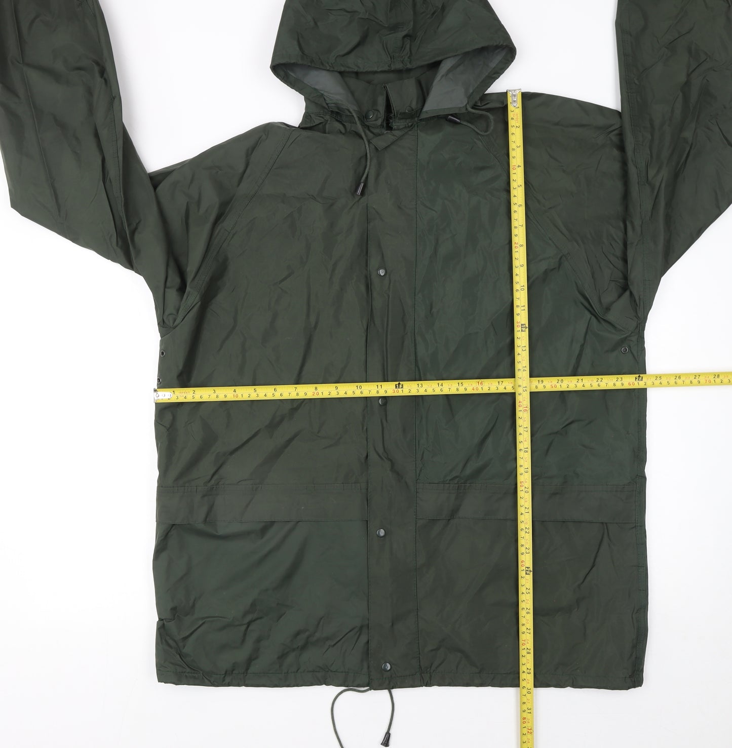 Footpath Men's Green Waterproof Hooded Rain Jacket M