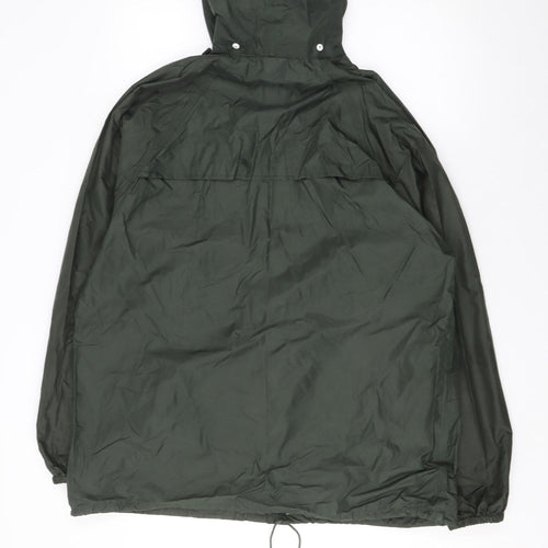 Footpath Men's Green Waterproof Hooded Rain Jacket M