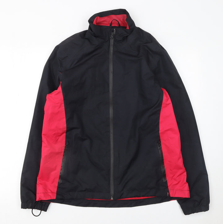 Crivit Womens Black Red Windbreaker Jacket Size 18/20 Lightweight Activewear