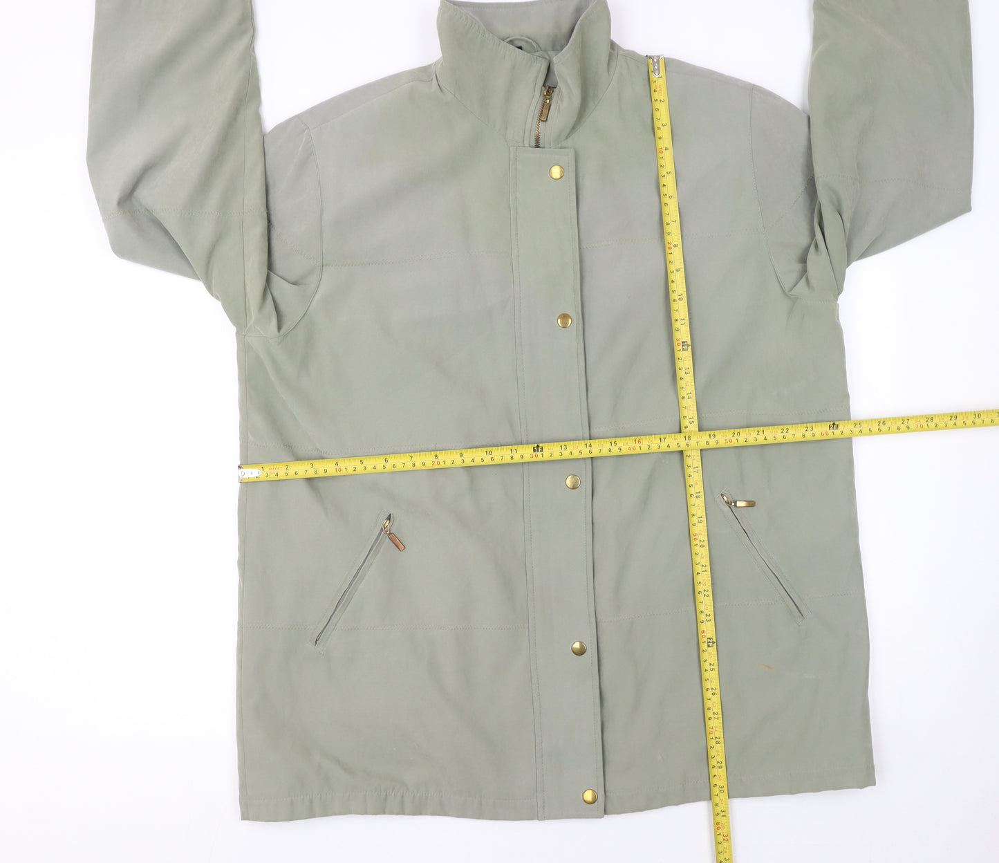 Finesse Women’s Green Size 20 Mid-Length Zip Jacket