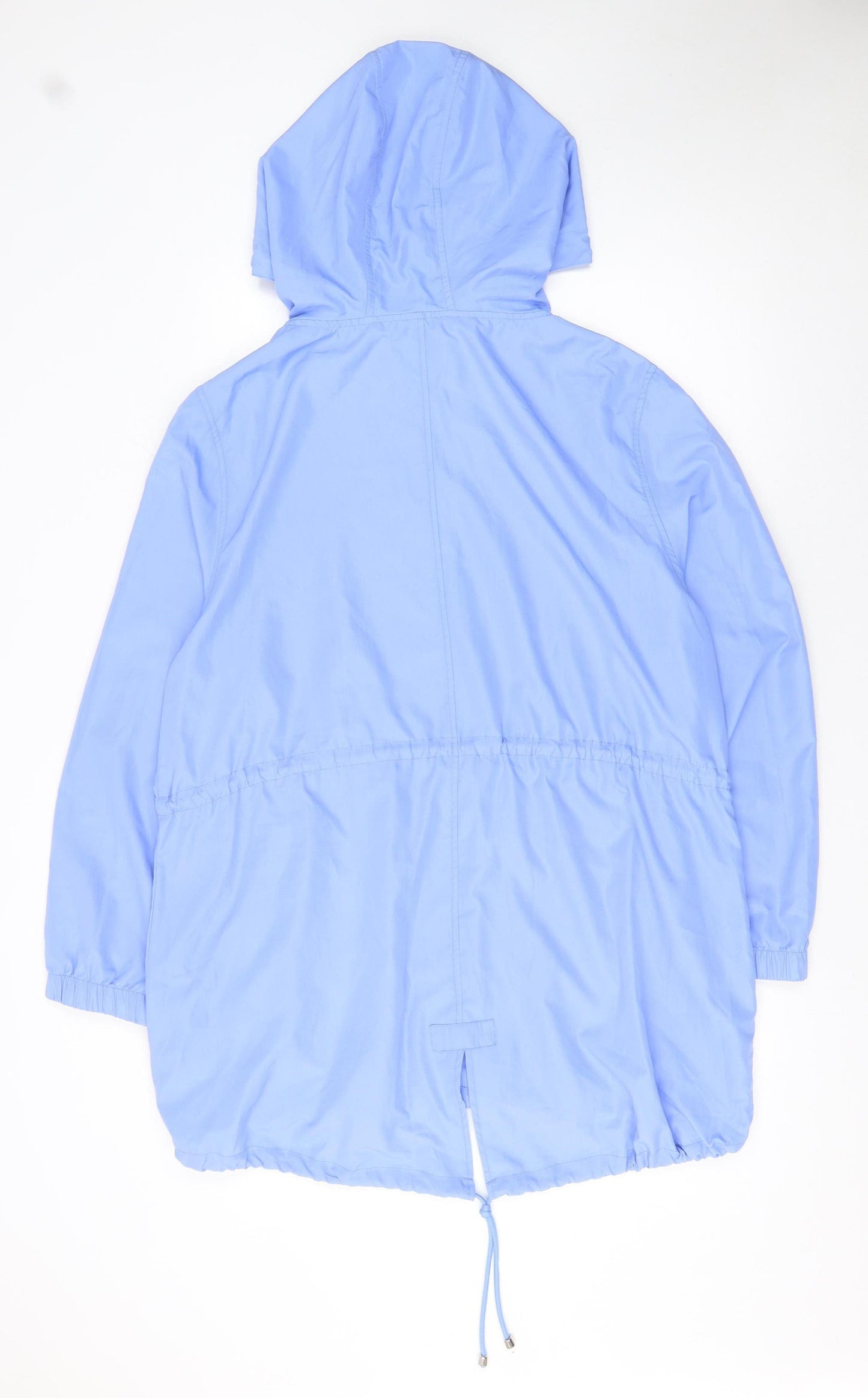 Primark Women Blue Hooded Mid-Length Jacket XL Lightweight Waterproof