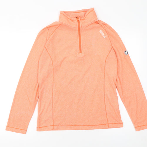 Regatta Women Orange 1/2 Zip Pullover Sweatshirt Size 8