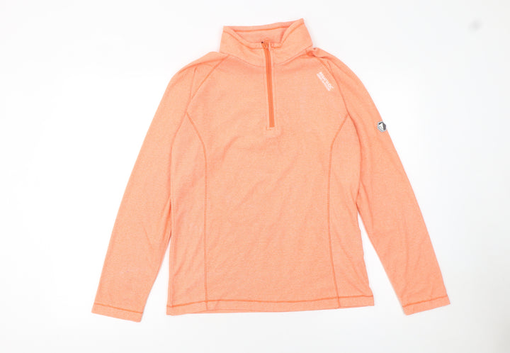 Regatta Women Orange 1/2 Zip Pullover Sweatshirt Size 8