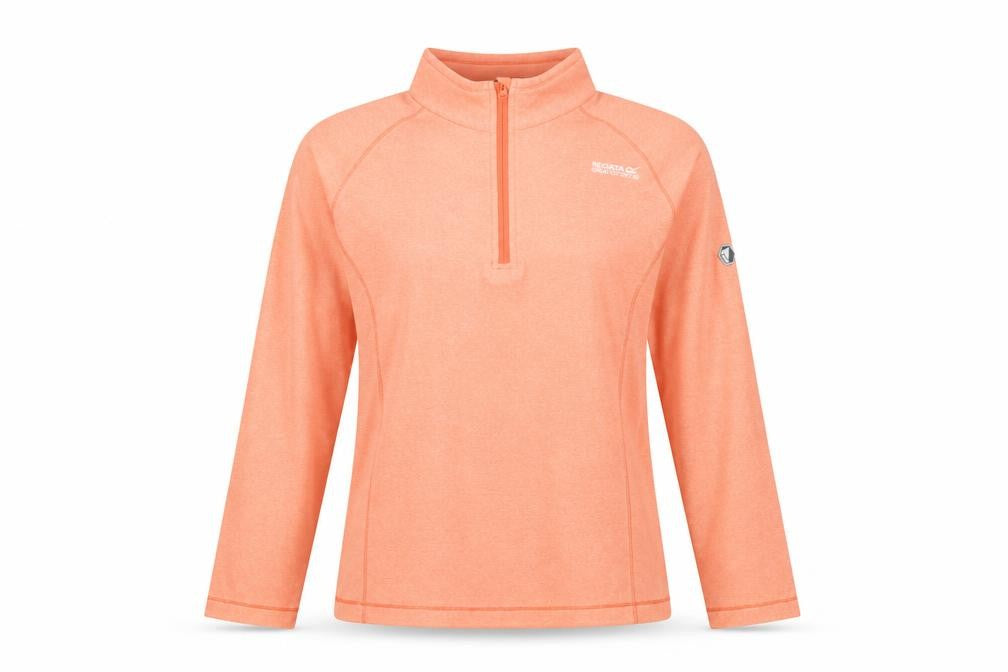 Front view of Regatta Women Orange 1/2 Zip Pullover Sweatshirt, size 8