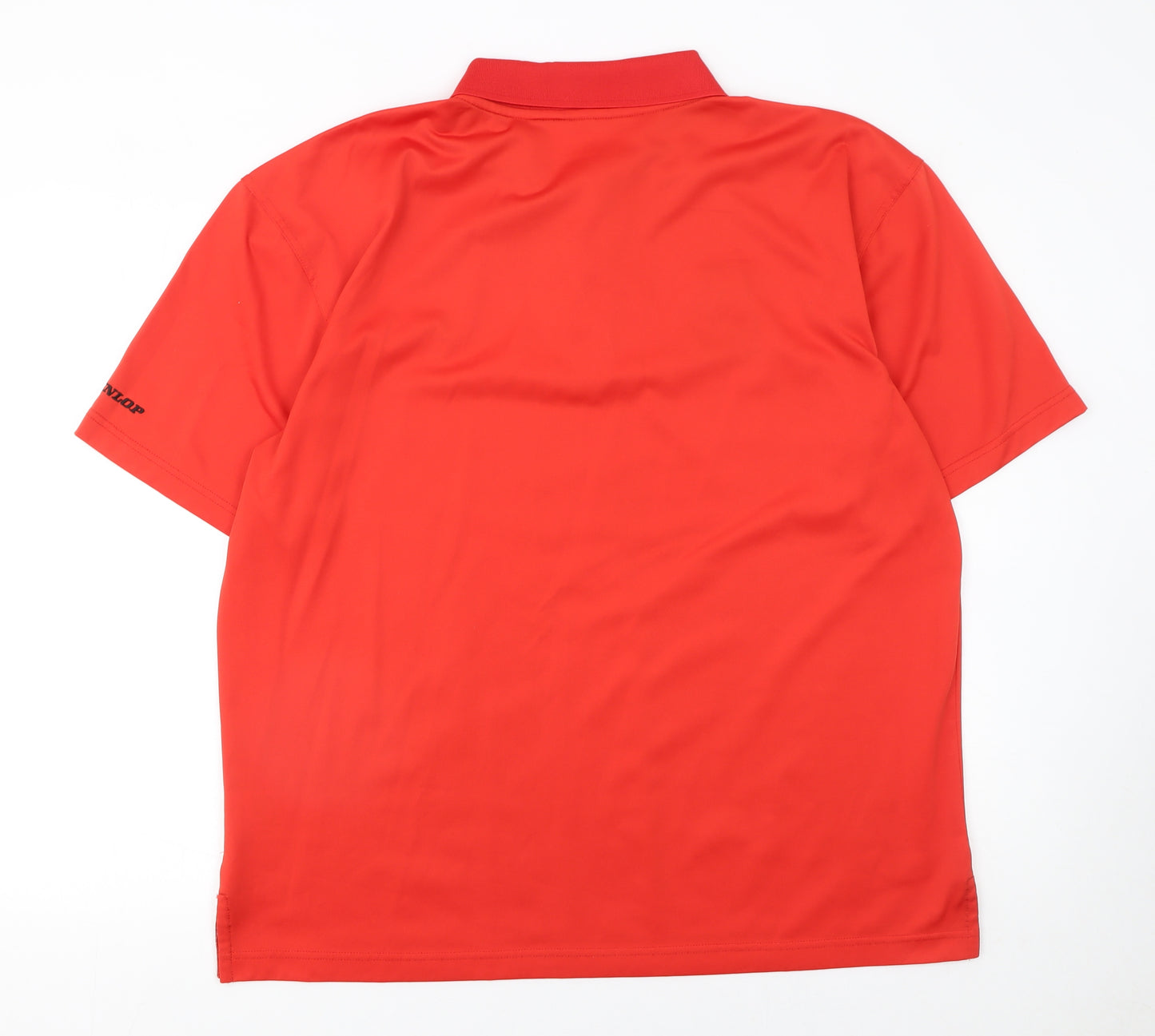 Dunlop Men Red Golf Polo Shirt XL Moisture Wicking Sports Top