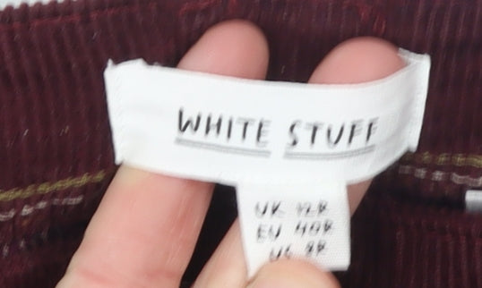 White Stuff Women's Red Corduroy Chino Trousers Size 12