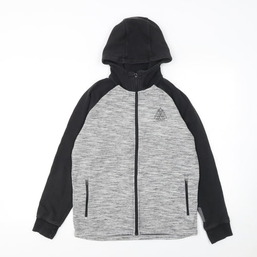 Next Boys Grey Full Zip Hoodie 13 Years Regular Fit Fleece Jacket