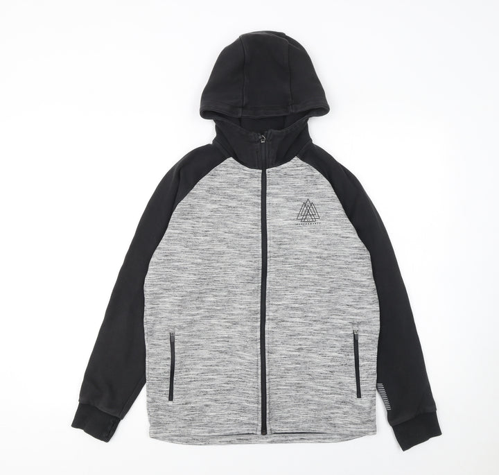 Next Boys Grey Full Zip Hoodie 13 Years Regular Fit Fleece Jacket