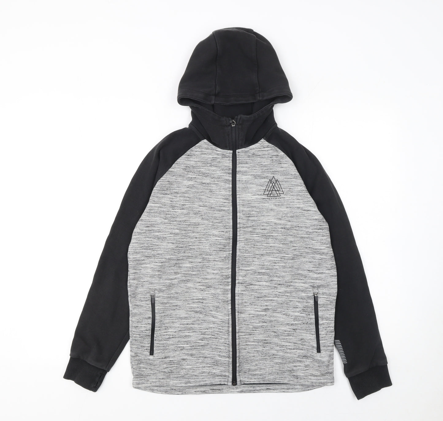 Next Boys Grey Full Zip Hoodie 13 Years Regular Fit Fleece Jacket