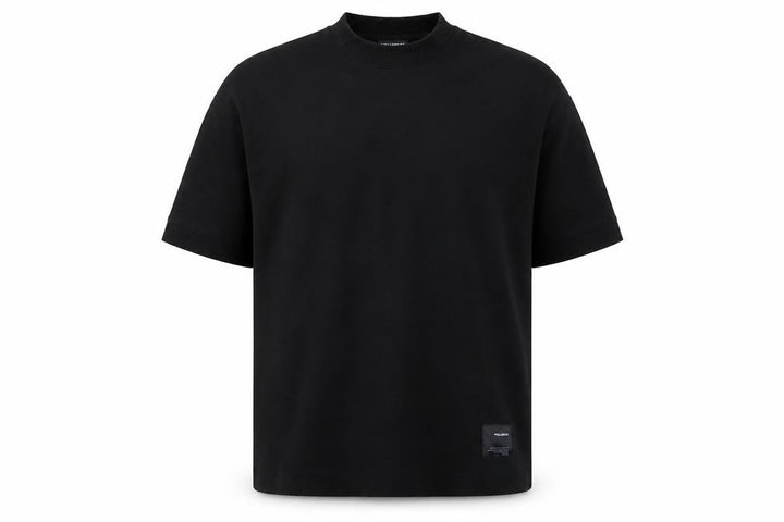 Pull&Bear Men's Black Relaxed Fit Short Sleeve Cotton T-Shirt Size S