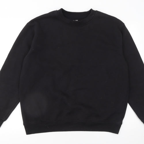 Dunnes Stores Men’s Black Medium Pullover Sweatshirt Cotton Blend