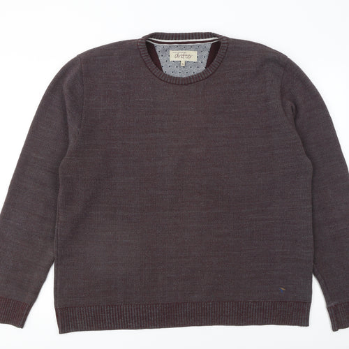 Daniel Grahame Drifter Men's Brown XL Cotton Crew Neck Jumper