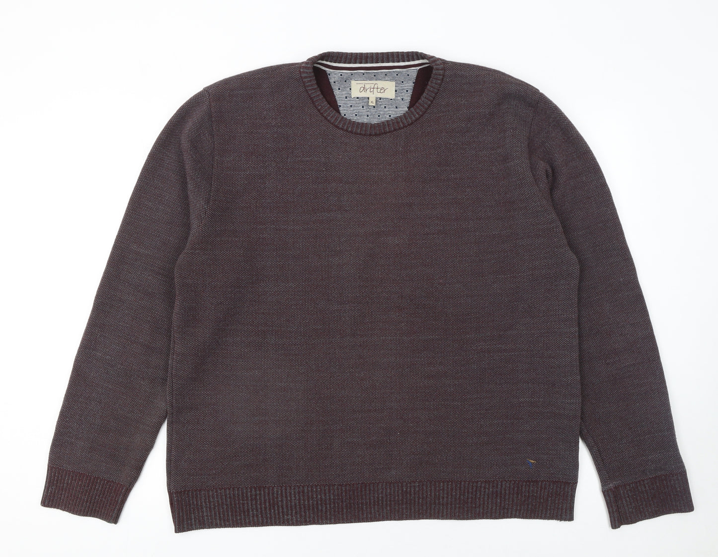 Daniel Grahame Drifter Men's Brown XL Cotton Crew Neck Jumper