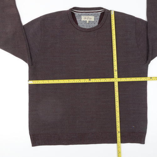 Daniel Grahame Drifter Men's Brown XL Cotton Crew Neck Jumper