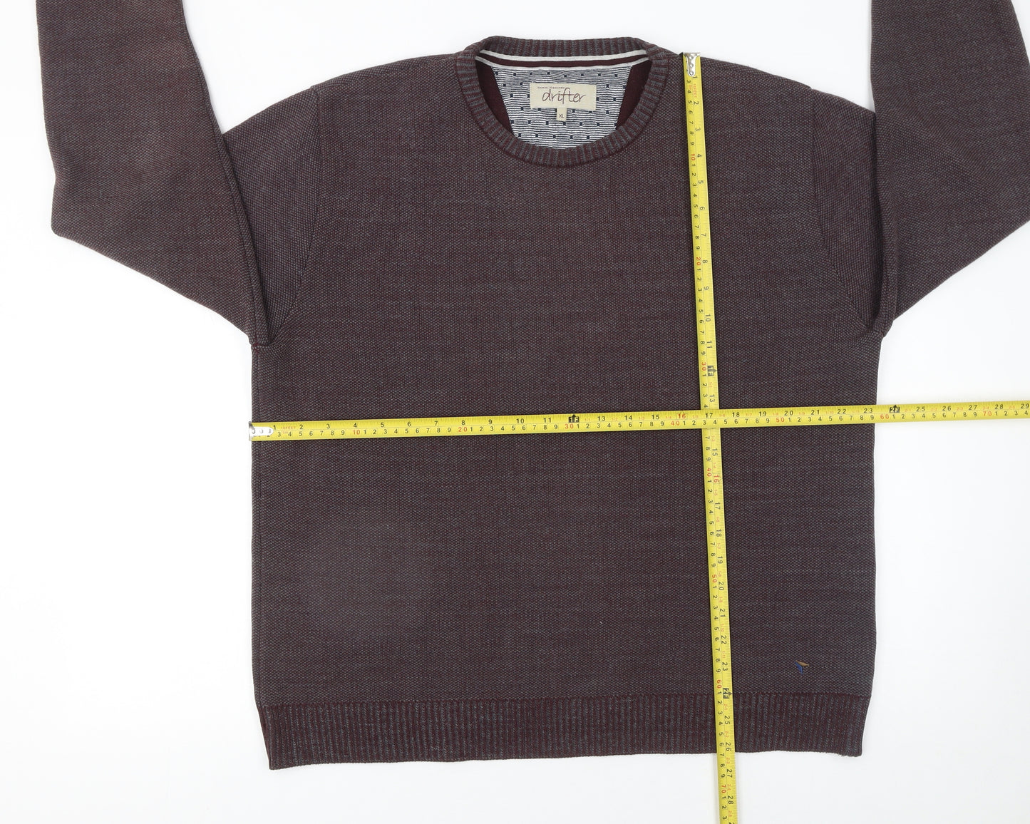 Daniel Grahame Drifter Men's Brown XL Cotton Crew Neck Jumper
