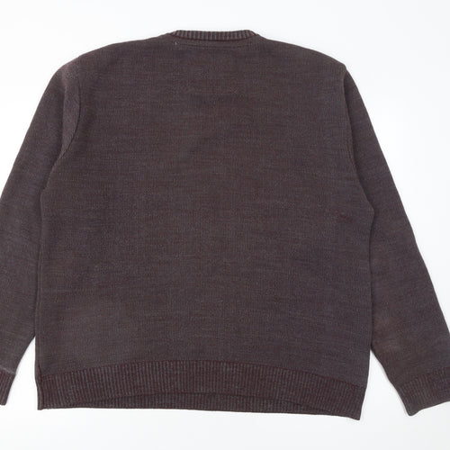 Daniel Grahame Drifter Men's Brown XL Cotton Crew Neck Jumper