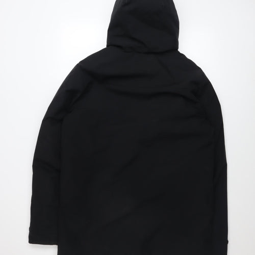 George Men's Black XS Parka Jacket Hooded Polyester Winter Coat