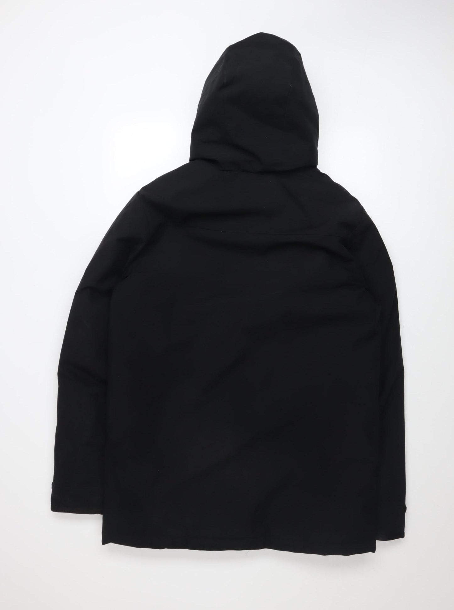 George Men's Black XS Parka Jacket Hooded Polyester Winter Coat
