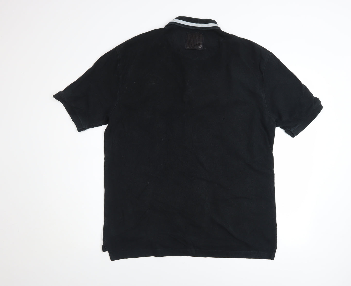 Superdry Men's Black Cotton Polo Shirt Size S Regular Fit