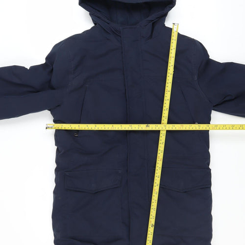 Lyle & Scott Junior Boys Blue Hooded Parka Coat 14-15 Years Polyester