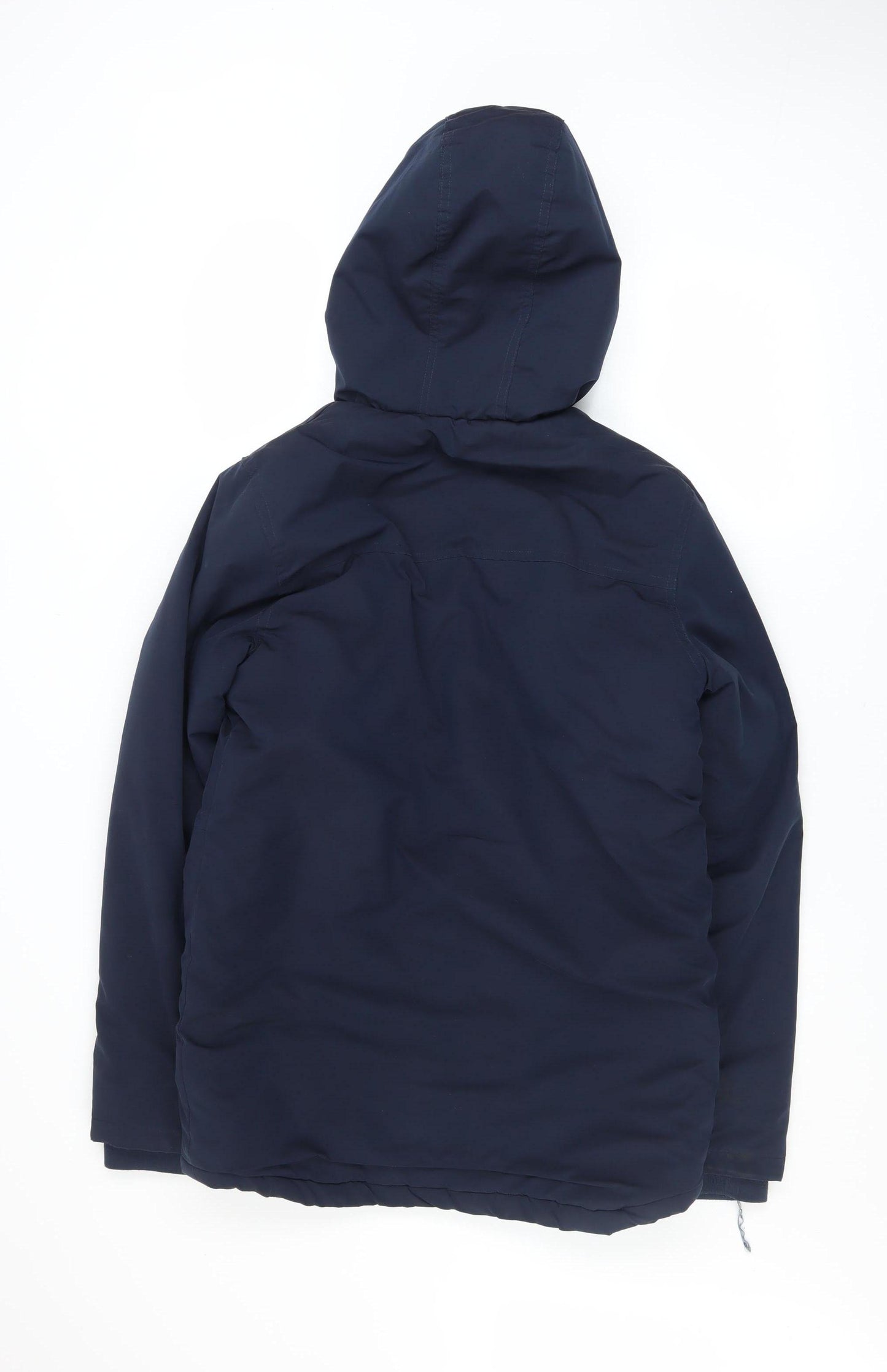 Lyle & Scott Junior Boys Blue Hooded Parka Coat 14-15 Years Polyester