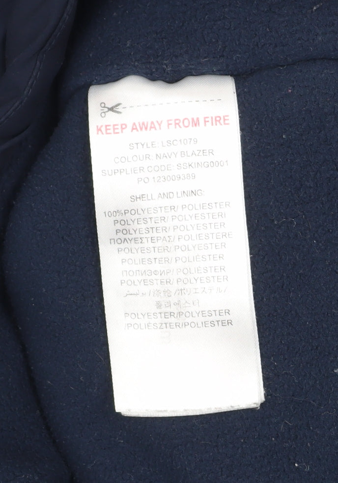 Lyle & Scott Junior Boys Blue Hooded Parka Coat 14-15 Years Polyester