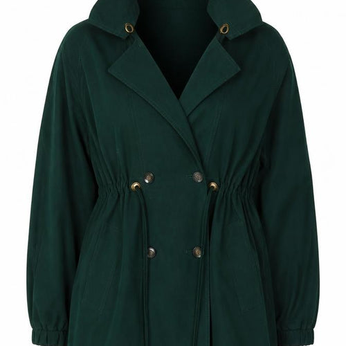 Jacqueline Ferrar Womens Green Petite Large Hooded Anorak Jacket