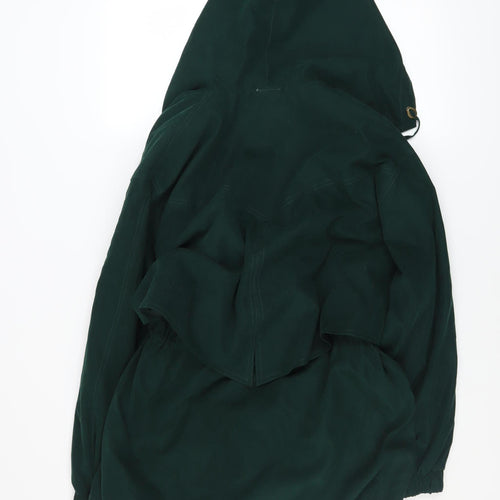 Jacqueline Ferrar Womens Green Petite Large Hooded Anorak Jacket