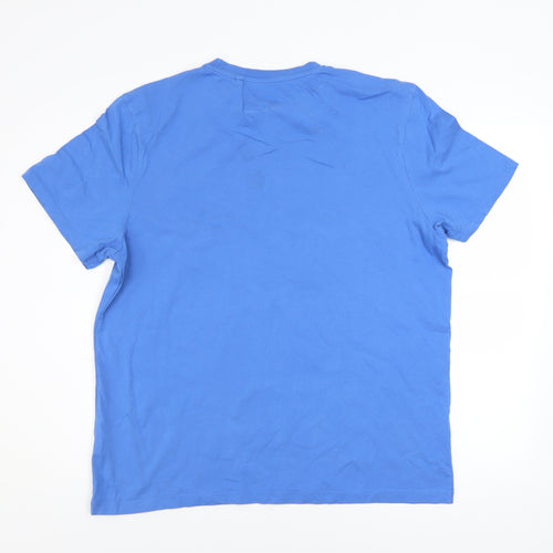 Rick and Morty Men’s Blue Cotton Graphic T-Shirt L Short Sleeve