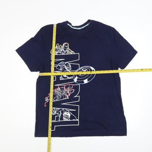 Marvel Men’s Blue Short Sleeve Crew Neck Graphic T-Shirt Size M
