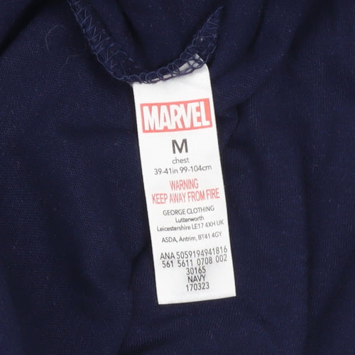 Marvel Men’s Blue Short Sleeve Crew Neck Graphic T-Shirt Size M