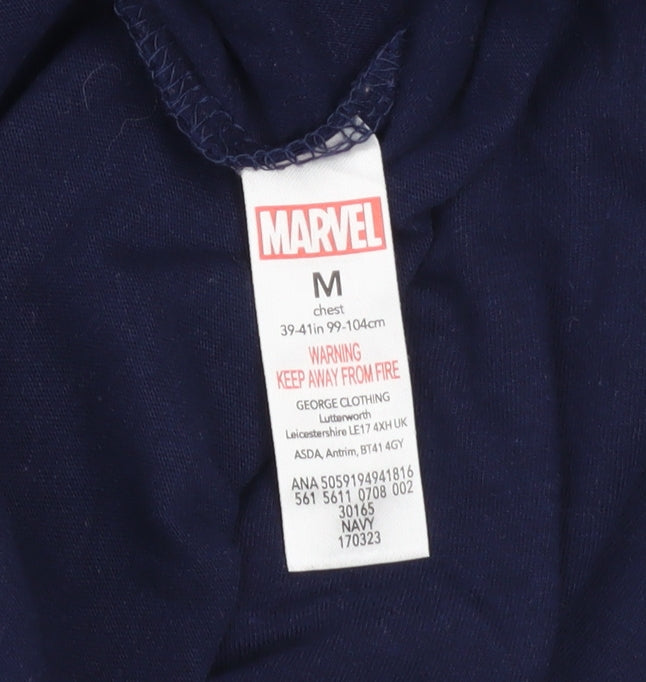 Marvel Men’s Blue Short Sleeve Crew Neck Graphic T-Shirt Size M