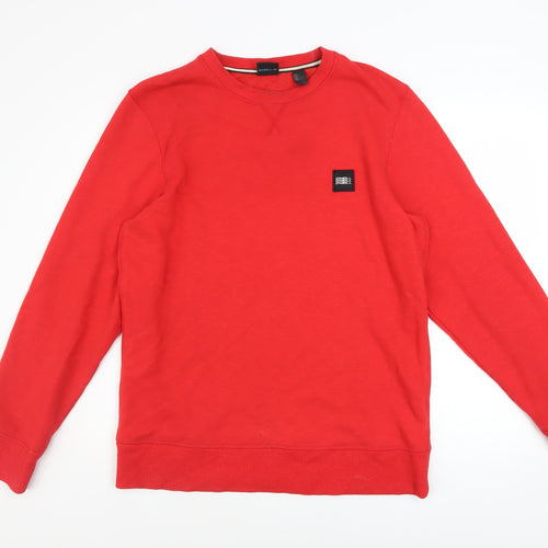 O'Neill Men's Red Crew Neck Cotton Blend Sweatshirt Size M