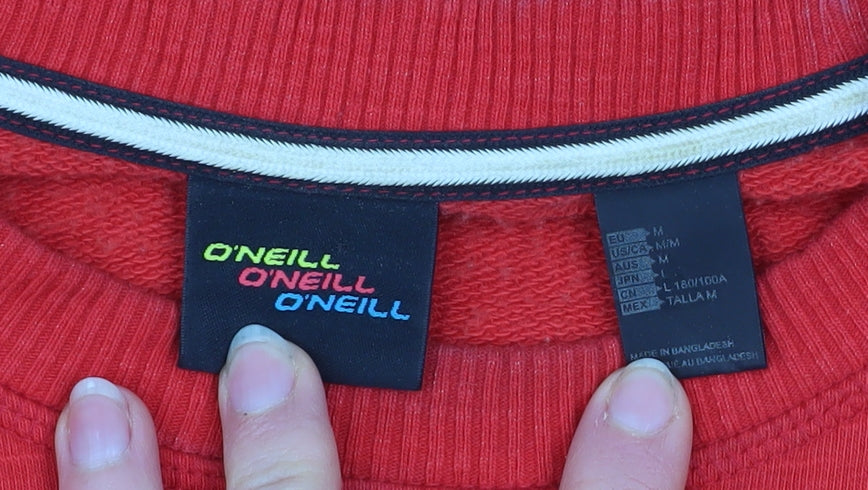 O'Neill Men's Red Crew Neck Cotton Blend Sweatshirt Size M